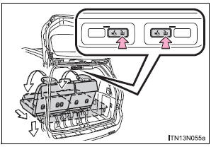 Toyota Sienna. Stowing the third seats