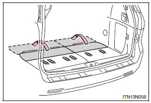 Toyota Sienna. Stowing the third seats