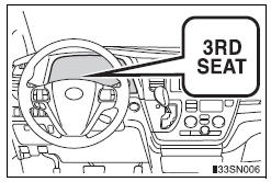 Toyota Sienna. 3RD SEAT warning light (vehicles with power third seat)